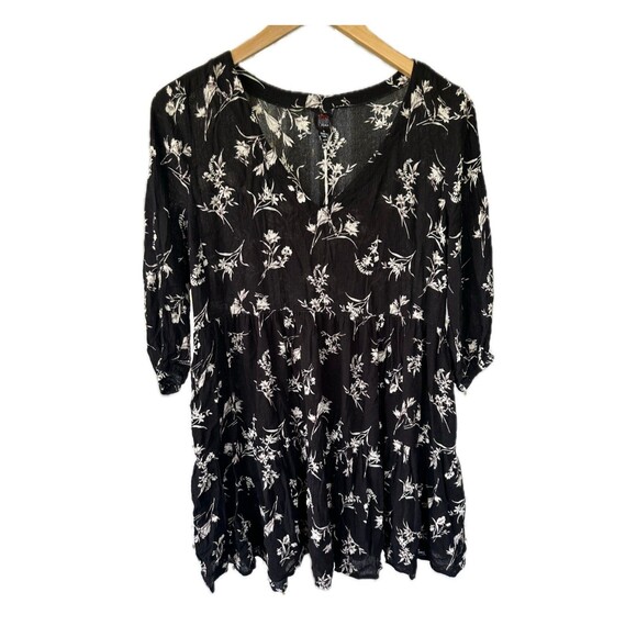 I Joah Premium NWT Semi Sheer Light Crinkle Floral Baby Doll Sun Dress S - Picture 1 of 6